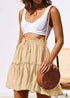 Faldas bohemias en minifalda, tigre amarillo para mujer